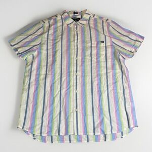 Chubbies‎ The Friday Shirt Short Sleeve Button Down Mens XL Soft Serve Striped